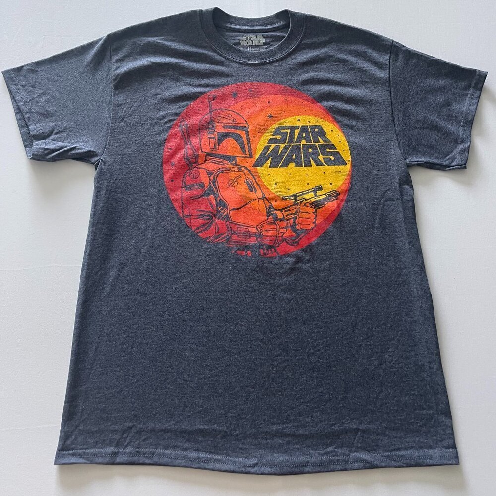 STAR WARS DARTH VADER Graphic Tee T-SHIRT Heather Blue Size M
